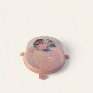 Porta pasteles con asa de 6 a 8 pulgadas, contenedor redondo portátil para tartas/contenedor de almacenamiento, para transportar pasteles.