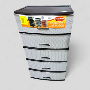 Cómoda de plástico de 5 niveles