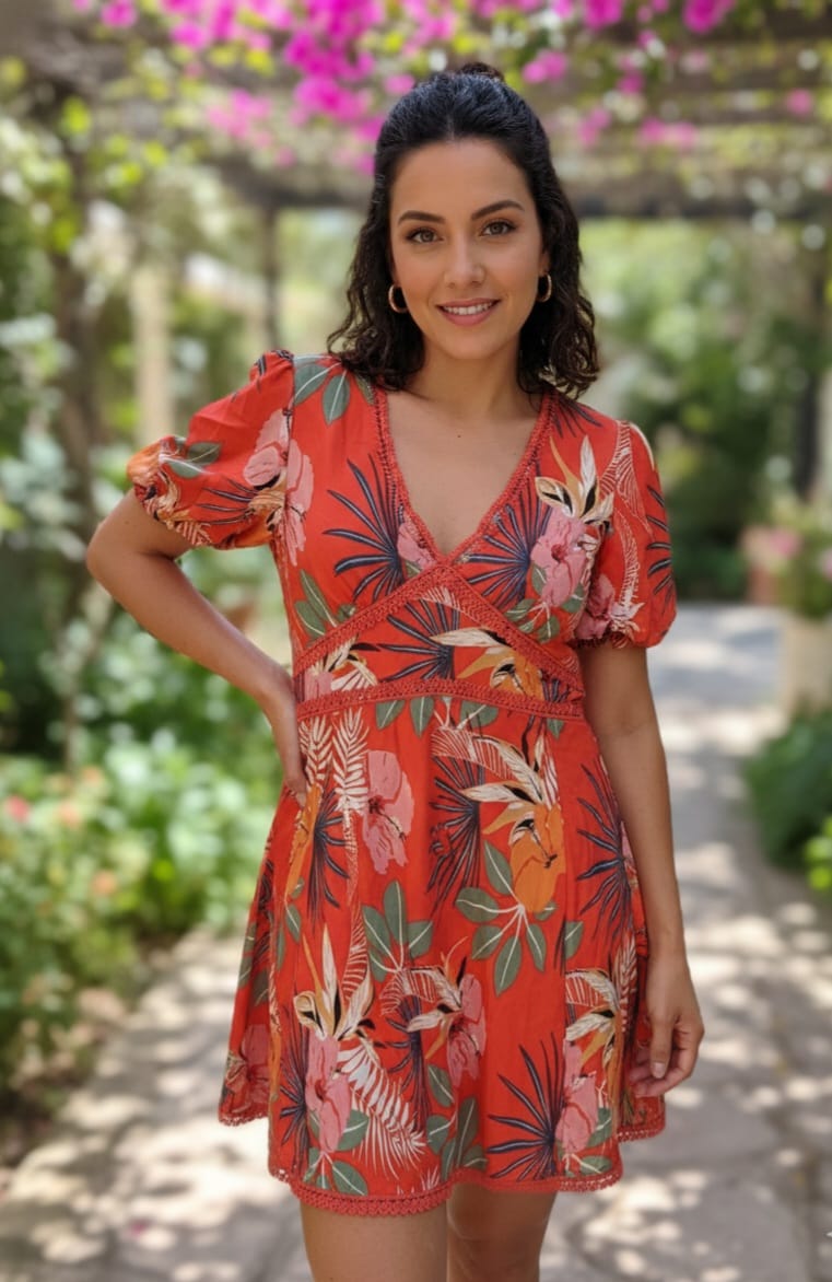 Vestido estampado en flores