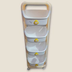 Carrito de almacenamiento con ruedas, 4 niveles