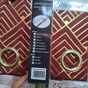 Cortinero de 48" - 66", 121.92cm - 167.64cm DORADO