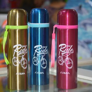 Termo liso de acero inoxidable con capacidad de 500ml, variedad de colores metálicos