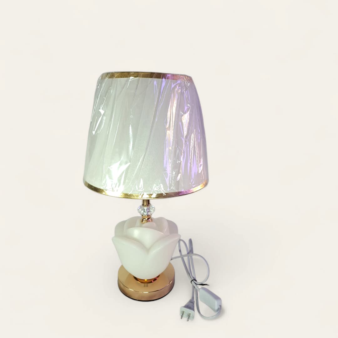 Lámpara de mesa vintage de cristal, diseño italiano años ´70