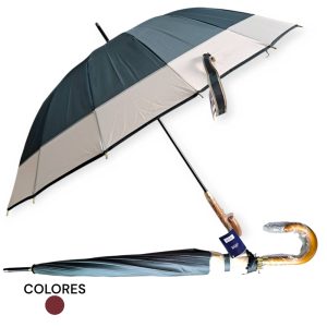 Paraguas compacto para sol y lluvia (negro-blanco)