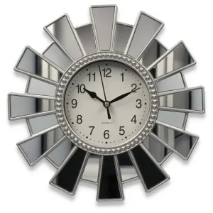 Reloj de pared decorativo con material reflectante