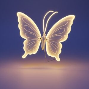 Luz LED decorativa en forma de mariposa