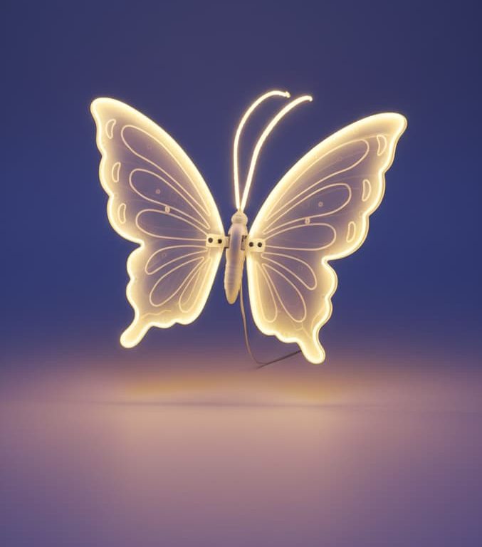 Luz LED decorativa en forma de mariposa
