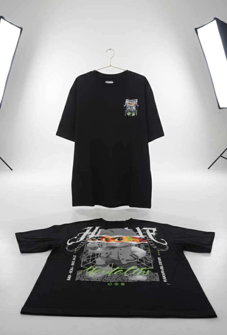 Camiseta Stüssy Camellias Pigment Dyed en color negro