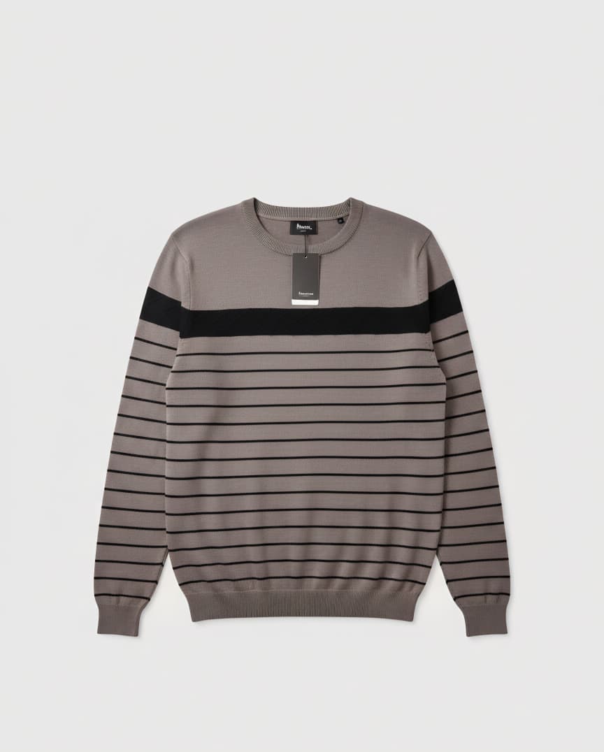 Jersey de punto a rayas para hombre