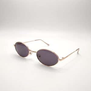 Gafas de sol ovalados retro de metal