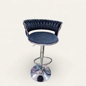 Taburete de bar de terciopelo, taburete de bar de altura de mostrador con respaldo bajo, taburete de bar modernos de altura ajustable, sillas de bar giratorias de 360° para isla.