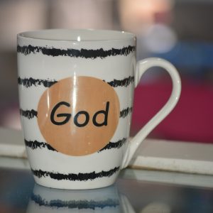 Taza de café de personalizadas de porcelana con letrero "Dios"