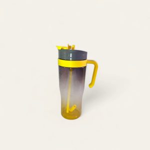 Botella de agua reutilizable con pajilla